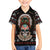 Warrior Of Indian Skull Family Matching Off The Shoulder Long Sleeve Dress and Hawaiian Shirt Native American