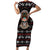 Warrior Of Indian Skull Family Matching Short Sleeve Bodycon Dress and Hawaiian Shirt Native American - Wonder Print Shop