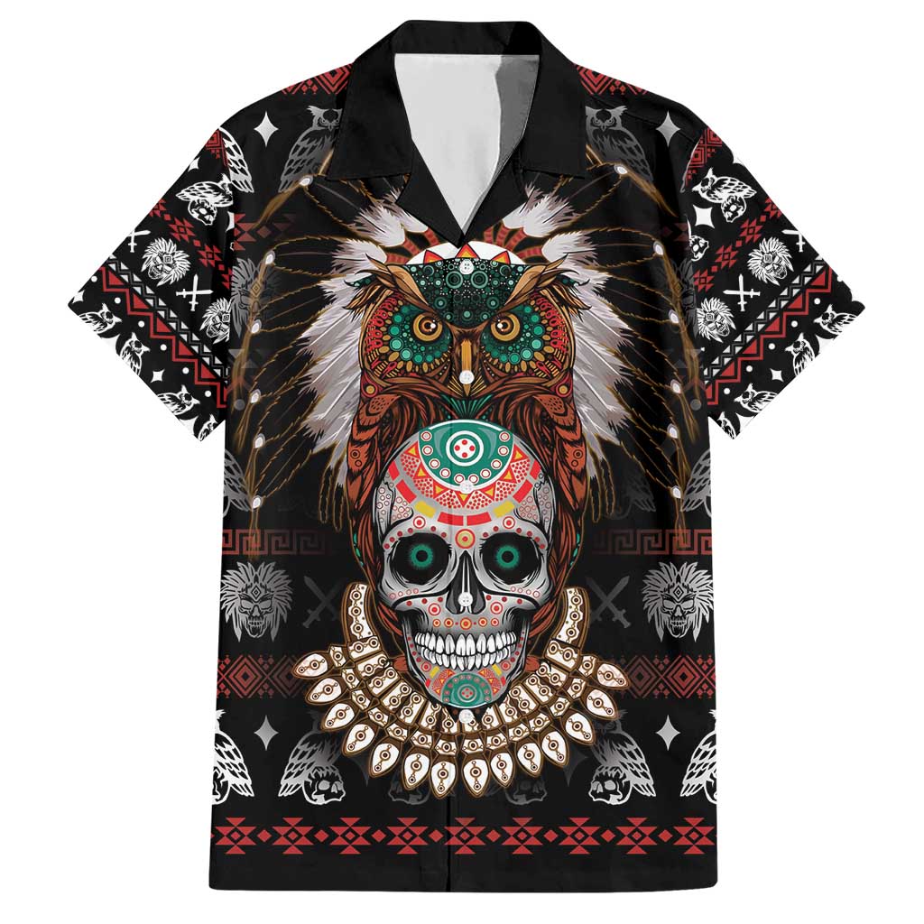 Warrior Of Indian Skull Hawaiian Shirt Native American - Wonder Print Shop