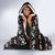 Warrior Of Indian Skull Hooded Blanket Native American