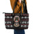 Warrior Of Indian Skull Leather Tote Bag Native American - Wonder Print Shop