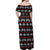 Warrior Of Indian Skull Off Shoulder Maxi Dress Native American