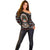 Warrior Of Indian Skull Off Shoulder Sweater Native American - Wonder Print Shop