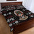 Warrior Of Indian Skull Quilt Bed Set Native American - Wonder Print Shop