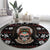 Warrior Of Indian Skull Round Carpet Native American