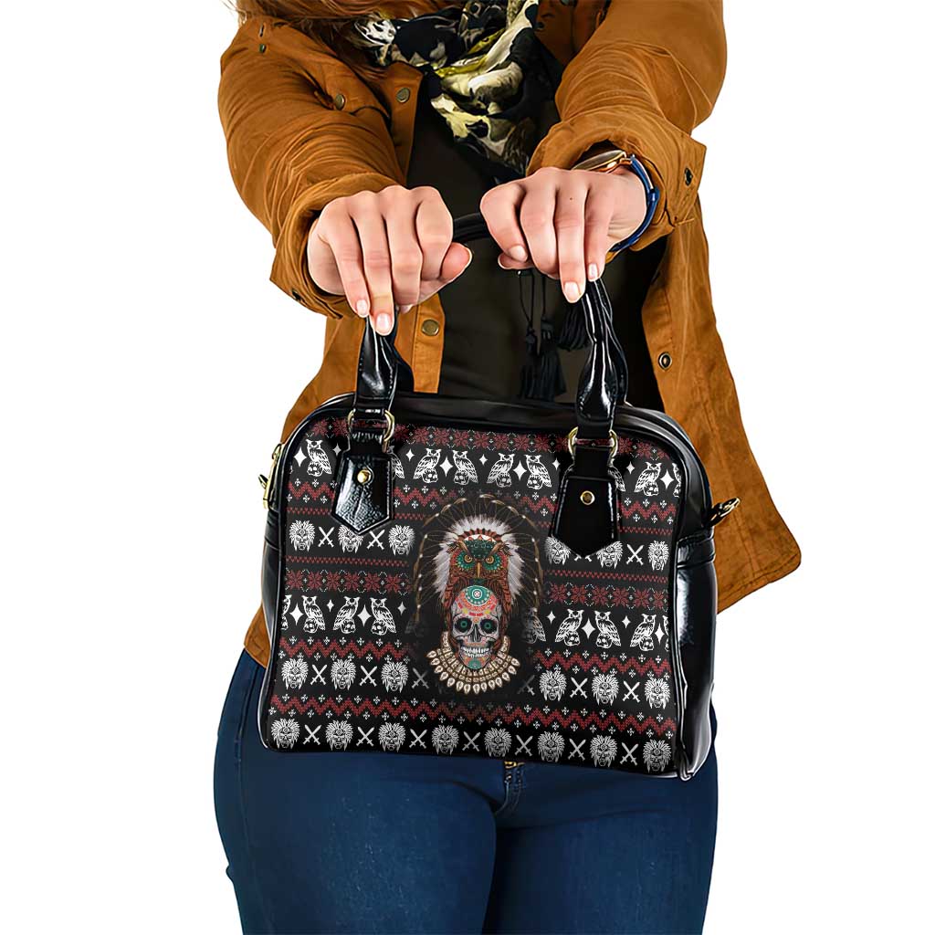 Warrior Of Indian Skull Shoulder Handbag Native American