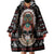 Warrior Of Indian Skull Wearable Blanket Hoodie Native American