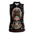 Warrior Of Indian Skull Women Sleeveless Polo Shirt Native American