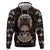 Warrior Of Indian Skull Zip Hoodie Native American