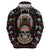 Warrior Of Indian Skull Zip Hoodie Native American