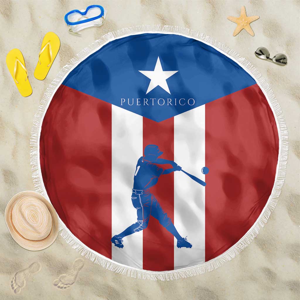 Puerto Rican Baseball Beach Blanket Boricua Flag Sports