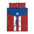 Puerto Rican Baseball Quilt Bed Set Boricua Flag Sports