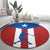 Puerto Rican Baseball Round Carpet Boricua Flag Sports