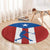 Puerto Rican Baseball Round Carpet Boricua Flag Sports