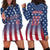 Personalized Team Name American Hoodie Dress USA Flag Fashion Sports