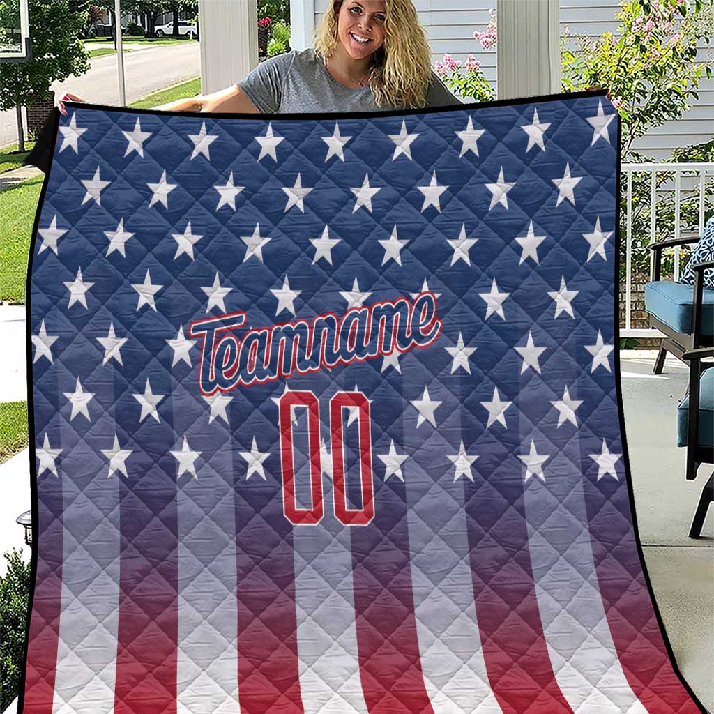 Personalized Team Name American Quilt USA Flag Fashion Sports