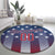 Personalized Team Name American Round Carpet USA Flag Fashion Sports