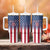 Personalized Team Name American Tumbler With Handle USA Flag Fashion Sports