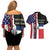 Dominican Republic Couples Matching Off Shoulder Short Dress and Hawaiian Shirt Made In America with Dominican Parts