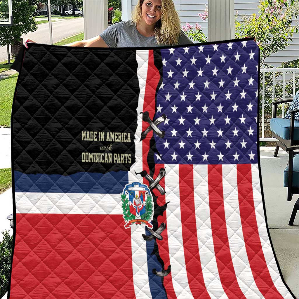 Dominican Republic Quilt Made In America with Dominican Parts