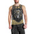 Personalized Black and Gold Lion Men Tank Top King Africa - Wonder Print Shop