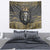 Personalized Black and Gold Lion Tapestry King Africa