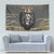 Personalized Black and Gold Lion Tapestry King Africa