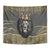 Personalized Black and Gold Lion Tapestry King Africa