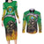 Brazil Hoodie Couples Matching Long Sleeve Bodycon Dress and Long Sleeve Button Shirt Brazil Reaper Skull Fire - Wonder Print Shop