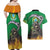 Brazil Hoodie Couples Matching Off Shoulder Maxi Dress and Hawaiian Shirt Brazil Reaper Skull Fire - Wonder Print Shop