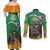 Brazil Hoodie Couples Matching Off Shoulder Maxi Dress and Long Sleeve Button Shirt Brazil Reaper Skull Fire - Wonder Print Shop