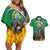 Brazil Hoodie Couples Matching Off Shoulder Short Dress and Hawaiian Shirt Brazil Reaper Skull Fire - Wonder Print Shop