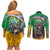 Brazil Hoodie Couples Matching Off Shoulder Short Dress and Long Sleeve Button Shirt Brazil Reaper Skull Fire - Wonder Print Shop