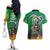 Brazil Hoodie Couples Matching Off The Shoulder Long Sleeve Dress and Hawaiian Shirt Brazil Reaper Skull Fire - Wonder Print Shop