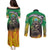 Brazil Hoodie Couples Matching Puletasi and Long Sleeve Button Shirt Brazil Reaper Skull Fire - Wonder Print Shop