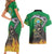 Brazil Hoodie Couples Matching Short Sleeve Bodycon Dress and Hawaiian Shirt Brazil Reaper Skull Fire - Wonder Print Shop