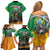 Brazil Hoodie Family Matching Off Shoulder Short Dress and Hawaiian Shirt Brazil Reaper Skull Fire - Wonder Print Shop