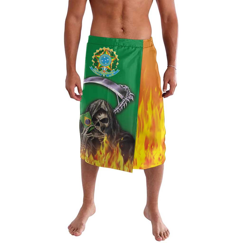 Brazil Hoodie Lavalava Brazil Reaper Skull Fire - Wonder Print Shop