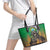 Brazil Hoodie Leather Tote Bag Brazil Reaper Skull Fire - Wonder Print Shop