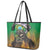 Brazil Hoodie Leather Tote Bag Brazil Reaper Skull Fire - Wonder Print Shop