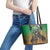 Brazil Hoodie Leather Tote Bag Brazil Reaper Skull Fire - Wonder Print Shop