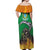 Brazil Hoodie Off Shoulder Maxi Dress Brazil Reaper Skull Fire - Wonder Print Shop