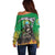 Brazil Hoodie Off Shoulder Sweater Brazil Reaper Skull Fire - Wonder Print Shop