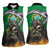 Brazil Hoodie Women Sleeveless Polo Shirt Brazil Reaper Skull Fire