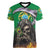 Brazil Hoodie Women V-Neck T-Shirt Brazil Reaper Skull Fire