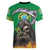 Brazil Hoodie Women V-Neck T-Shirt Brazil Reaper Skull Fire