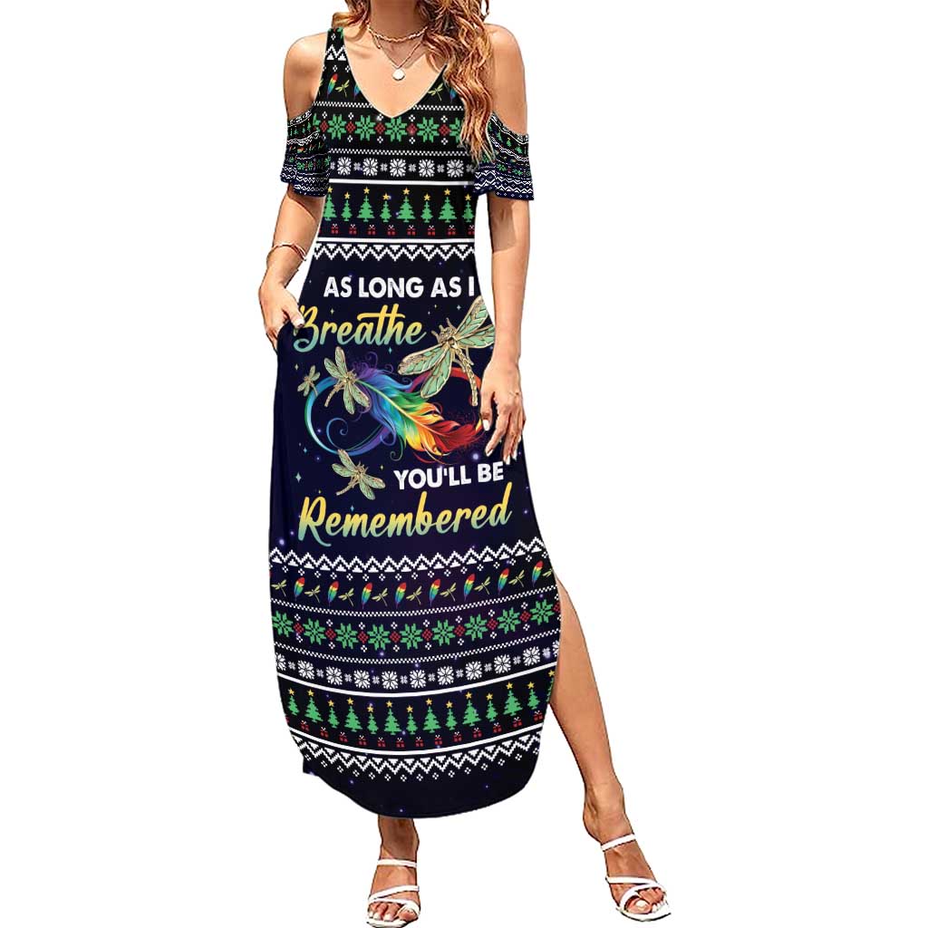 Dragonfly Angel Summer Maxi Dress As Long As I Breathe You'll Be Remembered