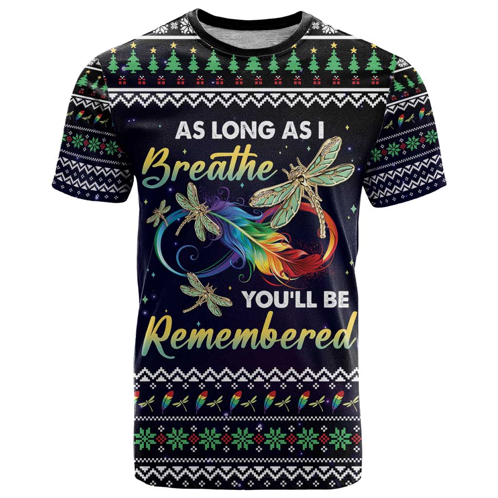 Dragonfly Angel T Shirt As Long As I Breathe You'll Be Remembered