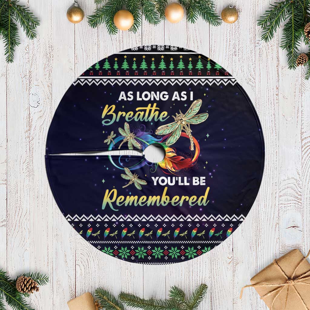 Dragonfly Angel Tree Skirt As Long As I Breathe You'll Be Remembered