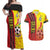 Ghana Football Couples Matching Off Shoulder Maxi Dress and Hawaiian Shirt Black Stars Soccer - Road To Champion - Wonder Print Shop